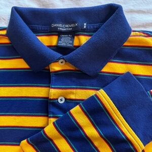 Lng slv Daniel Cremieux polo/rugby - M - multi-color stripe. Clean. Great Shape.